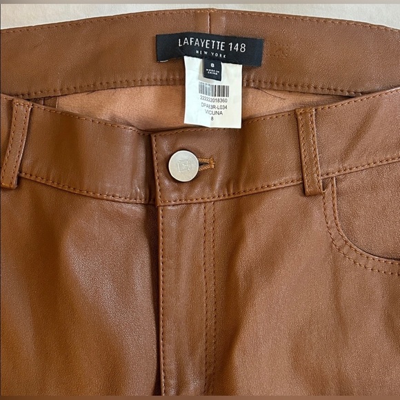 Lafayette 148 New York Lambskin Leather Vicuña Pants. Never worn - Picture 2 of 9